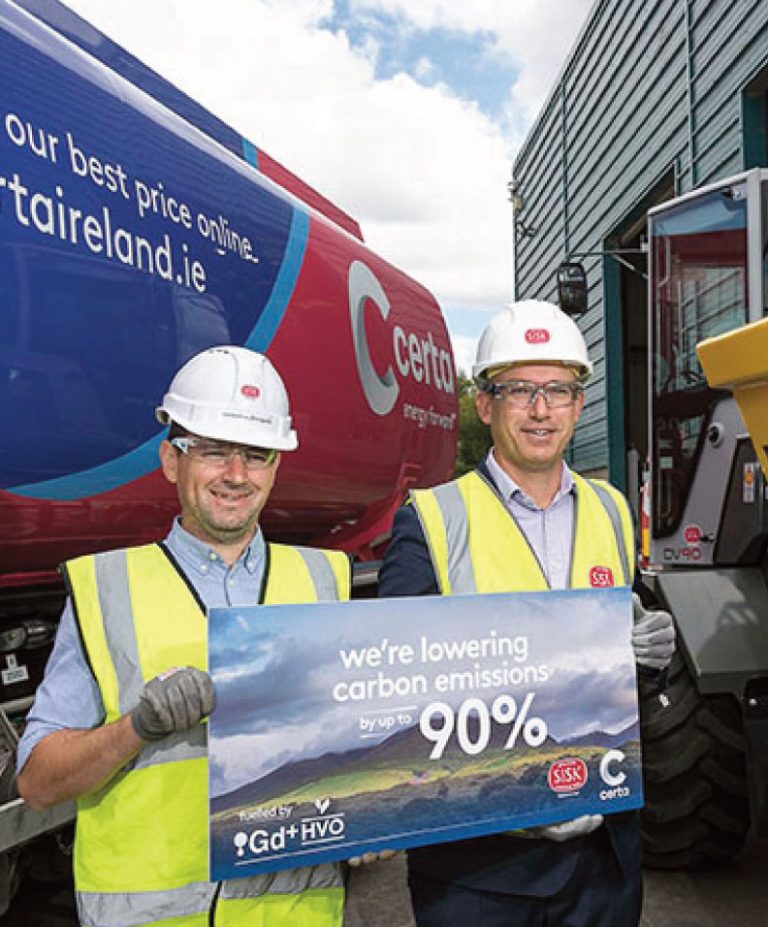 SISK SWITCHES TO FOSSIL-FREE HVO FUEL ACROSS ALL ITS IRISH CONSTRUCTION SITES
