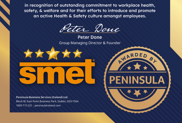 HEALTH AND SAFETY GOLD AWARD FOR SMET BUILDING PRODUCTS LTD