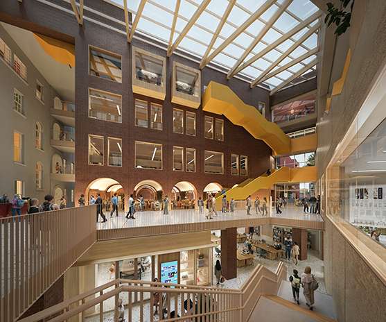 CGI of the Parnell Square Cultural Quarter and new Dublin City Library