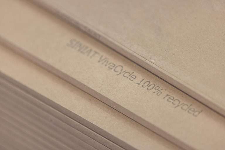 Siniat VIVACycle plasterboard made with 100% recycled gypsum